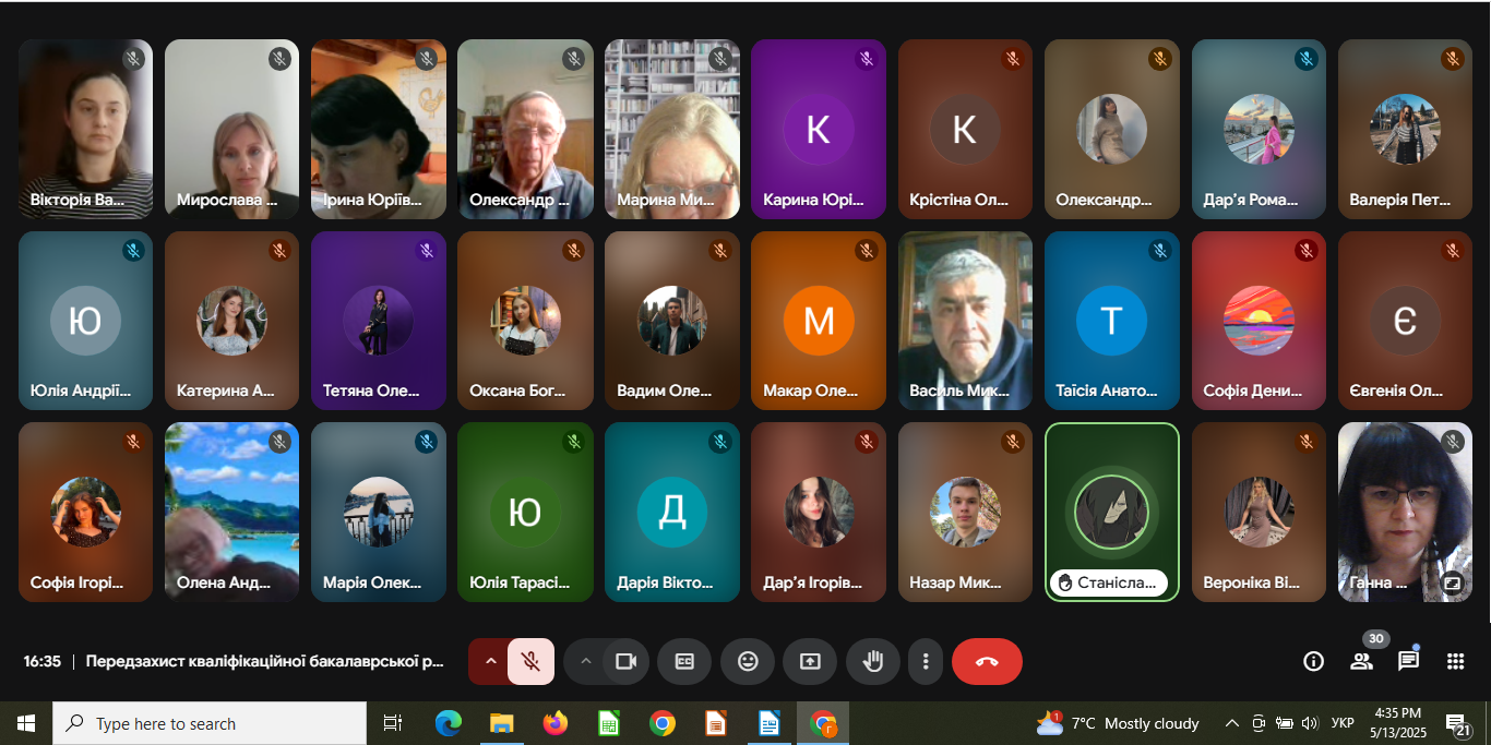 Попередній захист бакалаврських робіт студентів 4-го курсу ОПП «Регіональні студії»