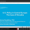 Гостьова лекція в рамках «Американських студій» від докторки філософії Катерини Касаткіної, Університет Коменського в Братиславі
