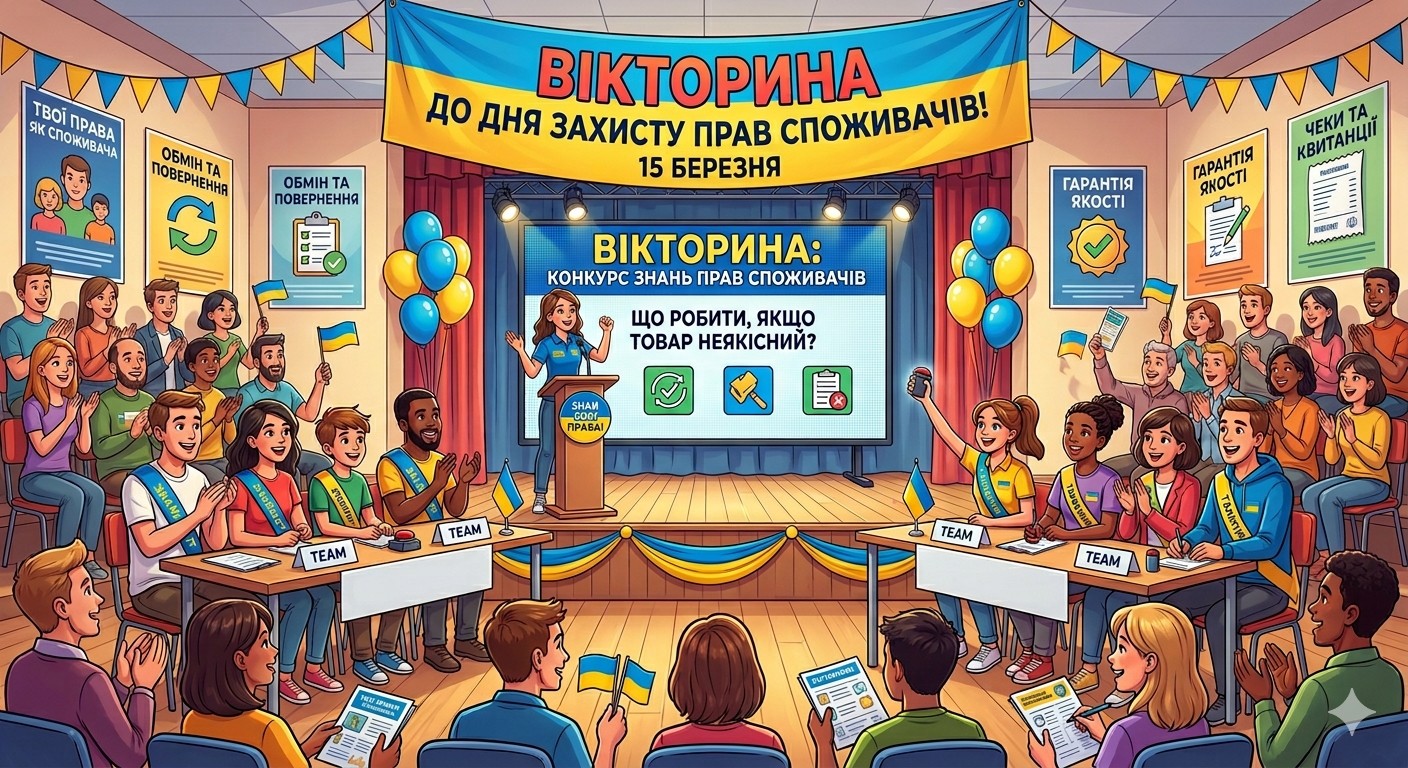 Правова вікторина: «Захист прав та законних інтересів споживачів» Правова вікторина: «Захист прав та законних інтересів споживачів»