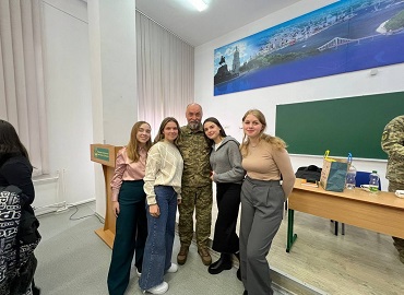 Гостьова лекція українського військового, президента Пан’європейського союзу України, професора, доктора історичних наук Ігоря Жалоби на тему «Людський вимір війни»