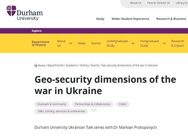 “Ukrainian Talks”: участь доцента кафедри міжнародних відновин М.М.Бессонової у міжнародному проєкті.